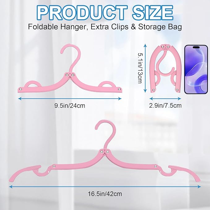 10 Pcs Travel Hangers Cruise Ship Essentials Accessories Portable Folding - Image 2