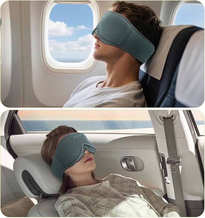 Bamboo Cotton Sleep Mask with Bluetooth Wireless Headphones - Image 9