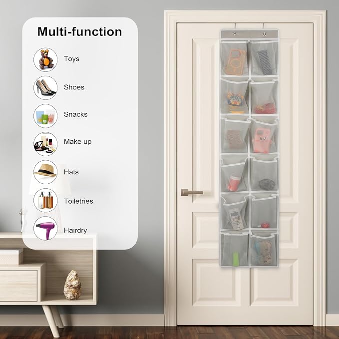 Over the Door 12 Pocket Hanging Shoe Organizer - Image 3