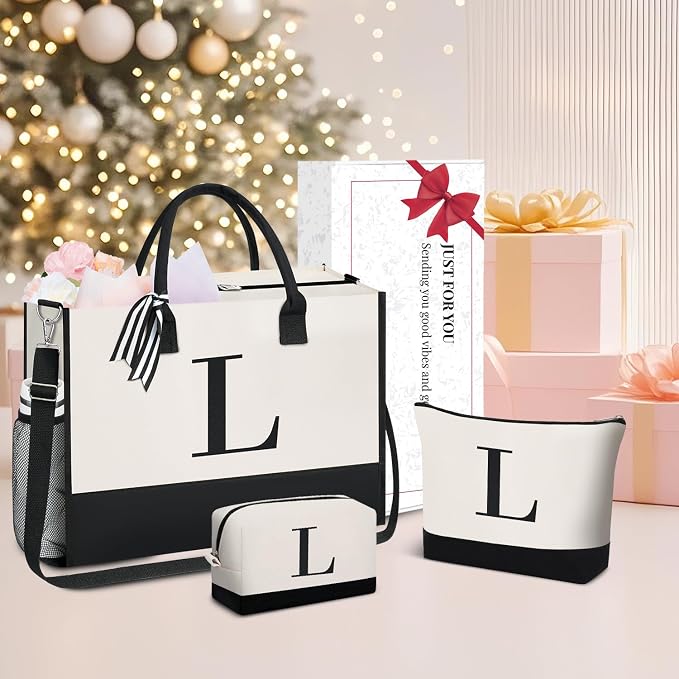 BAGAIL Initial Tote Bag, Personalized Birthday Gifts - Image 4