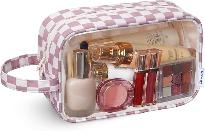 Narwey Clear Toiletry Bags for Traveling Women Men, Make Up Organizer, Skincare by Narwey