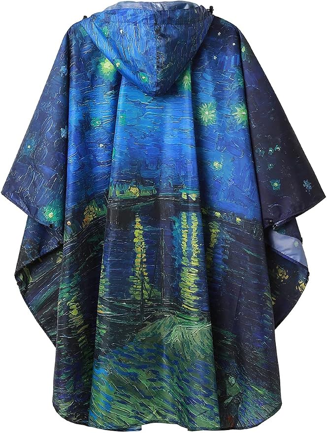 SaphiRose Rain Poncho Jacket Coat Hooded - Image 2