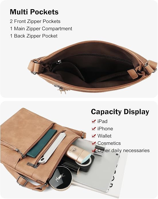 MASINTOR Crossbody Purses for Women, Adjustable Strap Shoulder Bag - Image 3