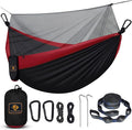 Camping Hammock with Net, Portable Lightweight Double Hammocks with Tree Straps by QEVOOON
