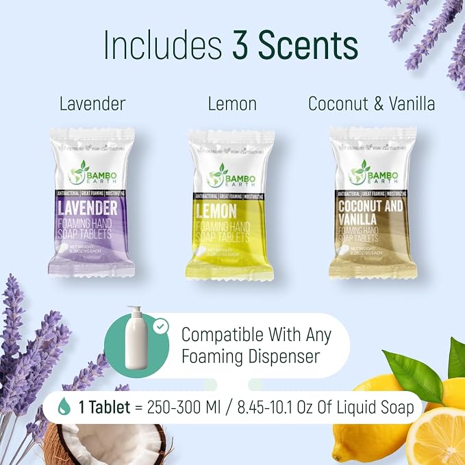 18 Pack Natural Foaming Hand Soap Tablets - Image 5