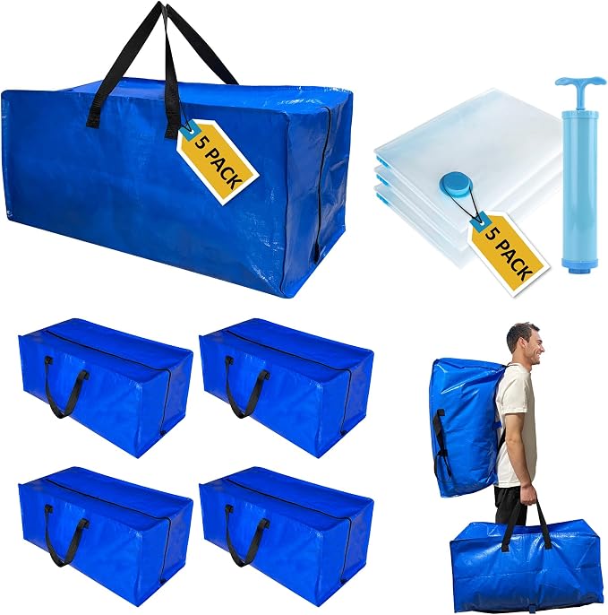 10 Pack Heavy Duty Extra Large Moving Bags by MattEasy