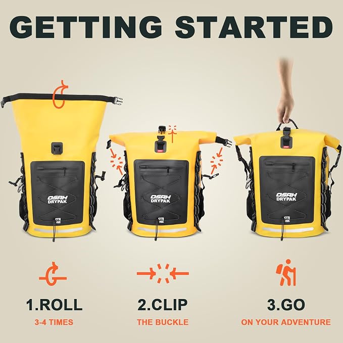 Waterproof Backpack Dry Bag 35L/55L/85L – Heavy Duty Roll-Top Hiking Backpack - Image 6