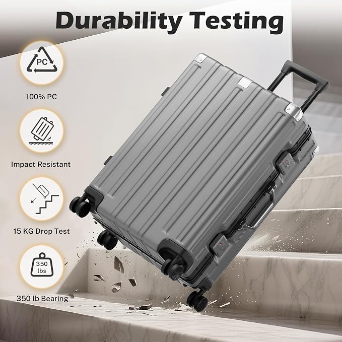 Krute Large Luggage 28 inch Zipperles Suitcase - Image 6