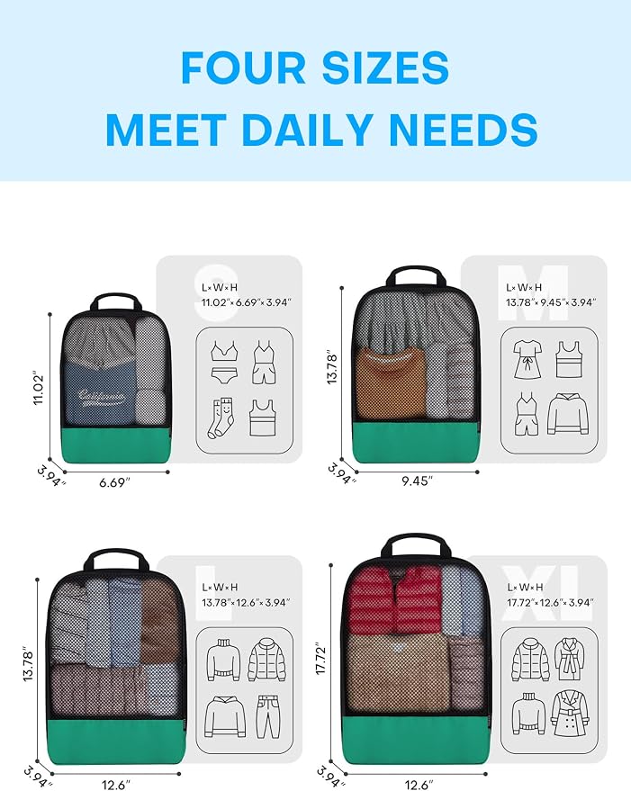 4 PCS Set Compression Packing Cubes - Image 2