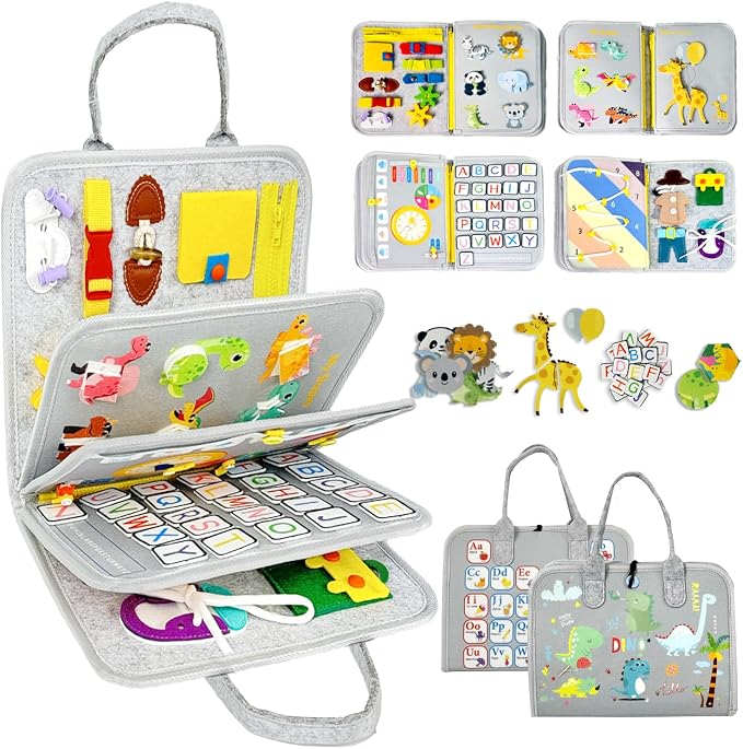 Qizfun Busy Board Book Montessori Toys by Qizfun