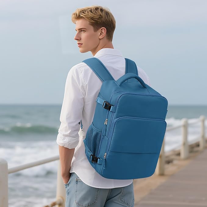 Travel laptop Backpack for Men Women, Personal Item Size Flight Approved - Image 2