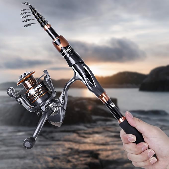 PLUSINNO Fishing Rod and Reel Combos, Bronze Warrior Toray 24-Ton Carbon Matrix - Image 9