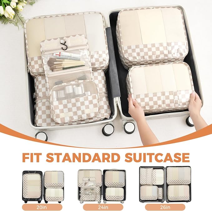 BAGAIL 9 Set Packing Cubes Luggage Packing Organizers - Image 7