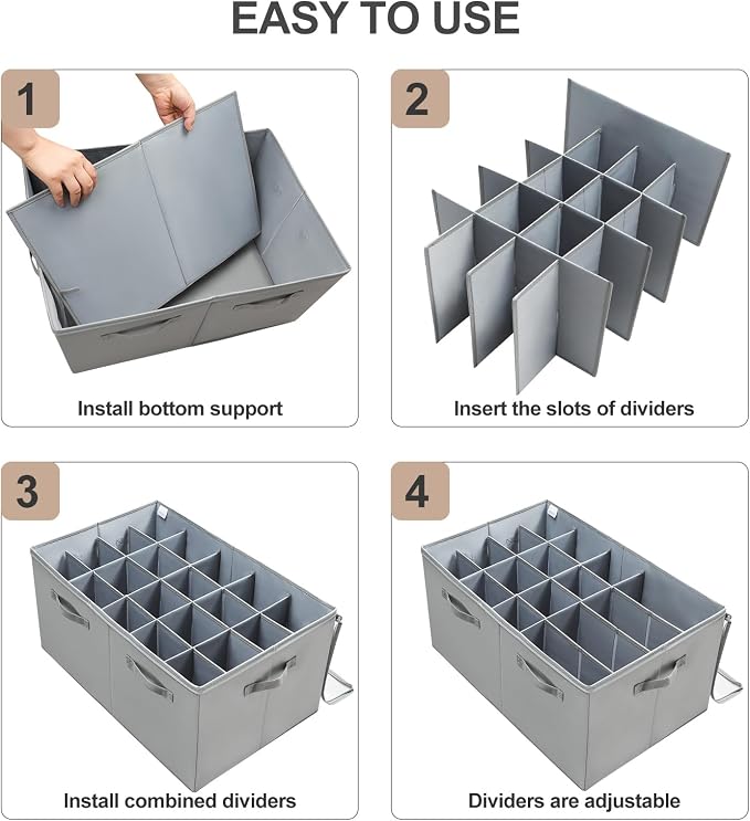 Shoe Organizer for Closet 2 Pack, Foldable Shoe Box - Image 7