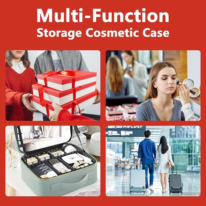 Travel Makeup Bag for Makeup Artists Large Makeup Case, - Image 5