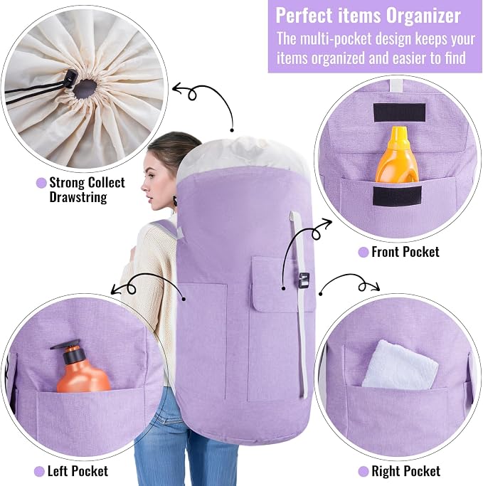 Laundry Bag Backpack, 125L Extra Large Travel - Image 4