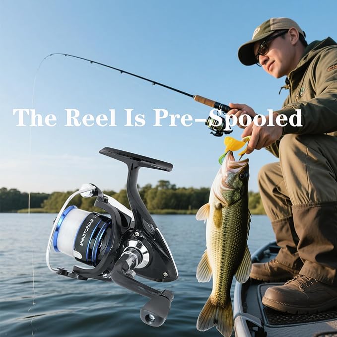 Fishing Pole Combo, Spinning Reels 170Pcs Worm Lure Kit Texas-Rigs-for-Bass - Image 3