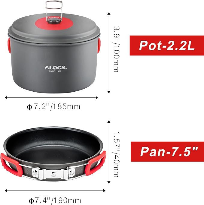 Alocs Camping Cookware Set - Image 3