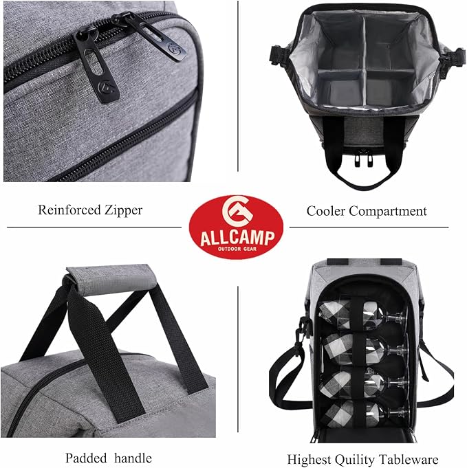 ALLCAMP 4 Bottle Wine Gift Bag - Image 5