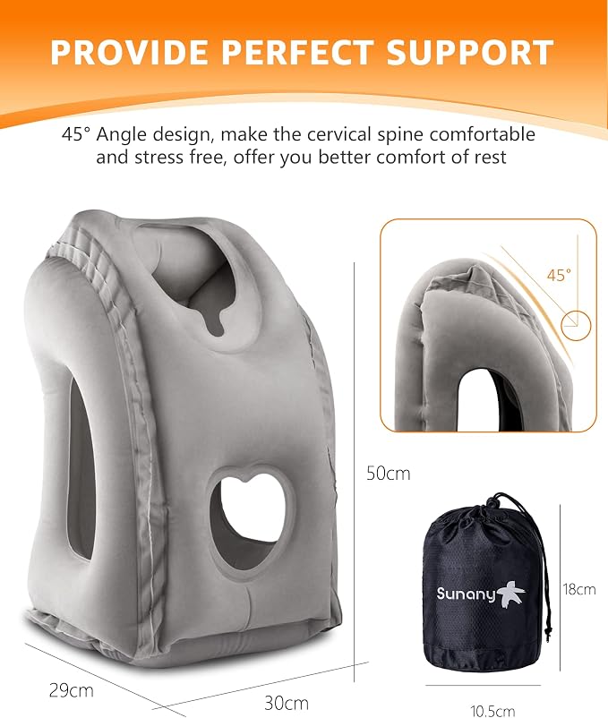 Sunany Travel Pillow, Inflatable Neck Pillow Used - Image 5