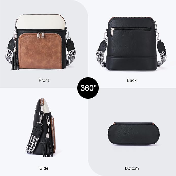 Crossbody Purse for Women, Lightweight Medium Crossbody Bag Soft Leather - Image 7