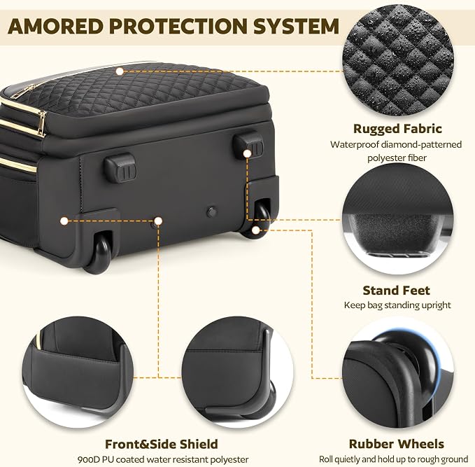 Small Rolling Backpack for Women, Lightweight Travel Backpack - Image 5