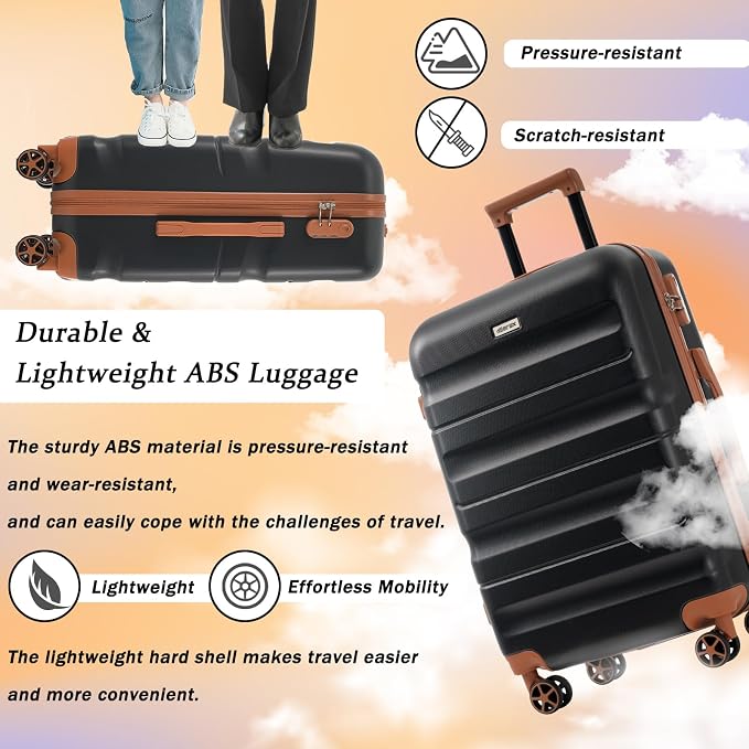 Merax Luggage Set 6 Piece, Hardshell ABS Suitcases - Image 4