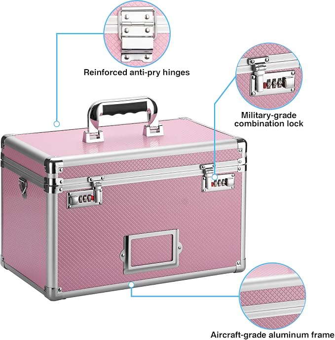 11 x 7 x 8.3 Inch Lockable Storage Box - Image 2
