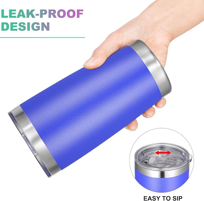 VEGOND 20oz Tumbler with Lid and Straw Stainless Steel Tumbler Cup Bulk Vacuum - Image 3