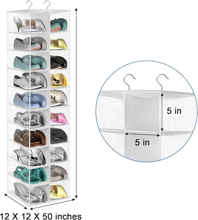 coastal rose Hanging Shoe Organizer - Image 3