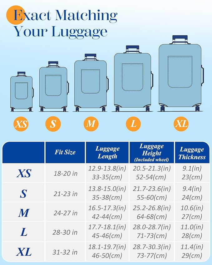 Slohif Luggage Cover for Suitcase Tsa Approved Protector - Image 2