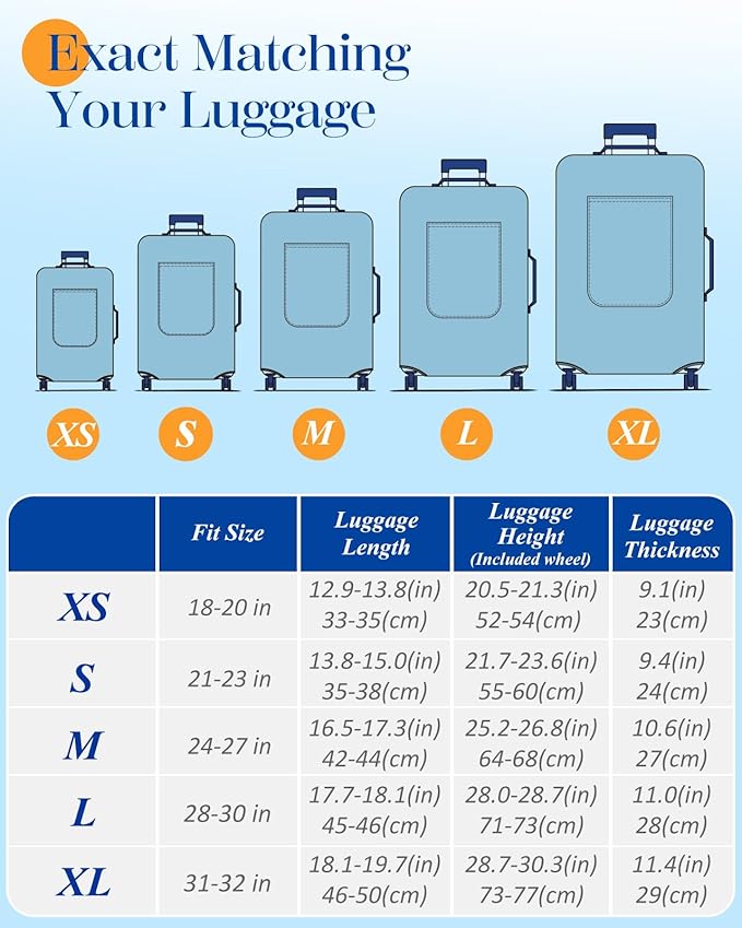 Slohif Luggage Cover for Suitcase Tsa Approved Protector - Image 2