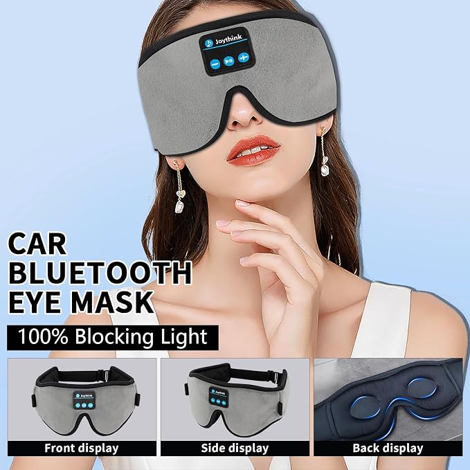 Joythink Sleep Headphones Headband Sleep Mask Eye Mask 3D Deep Bluetooth - Image 2