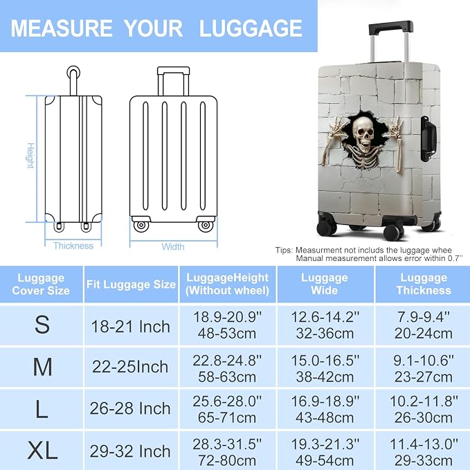 Luggage Cover Washable Suitcase Protector Anti-Scratch, Stretchable Fit - Image 6