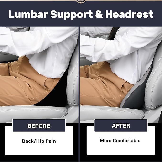 Coverado Lumbar Support and Headrest Pillow - Image 4