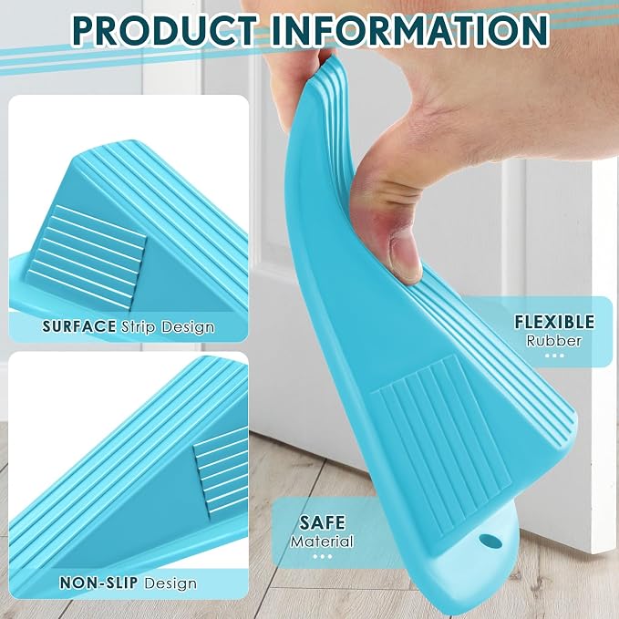 Frienda 8 Pcs Jumbo Door Stoppers Heavy Duty Door Stopper Tall up to 2inch Tall - Image 3