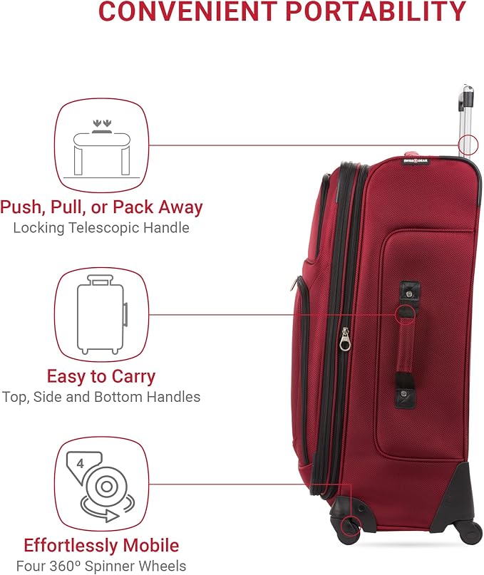 SwissGear Sion Softside Expandable Roller Luggage, 3-Piece Set - Image 2