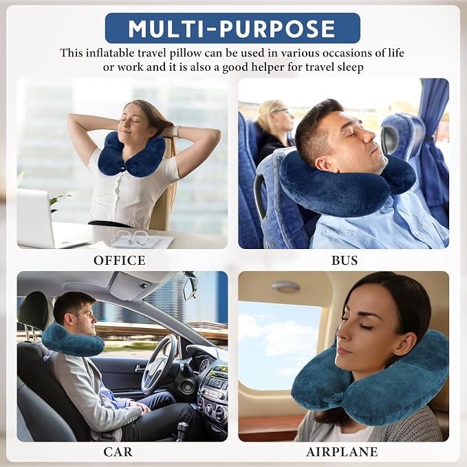 Sintuff 2 Pack Inflatable Travel Pillow - Image 7