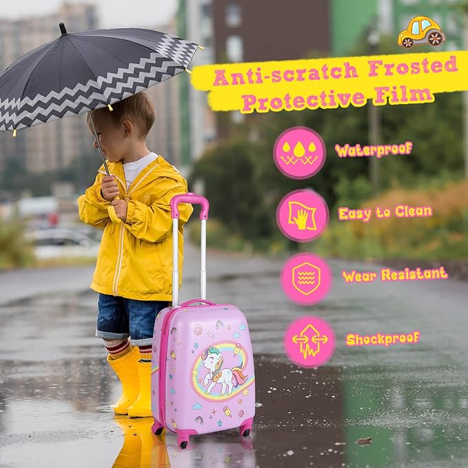 HONEY JOY Kids Luggage, Lightweight Toddler Girls Suitcase, Durable ABS - Image 5