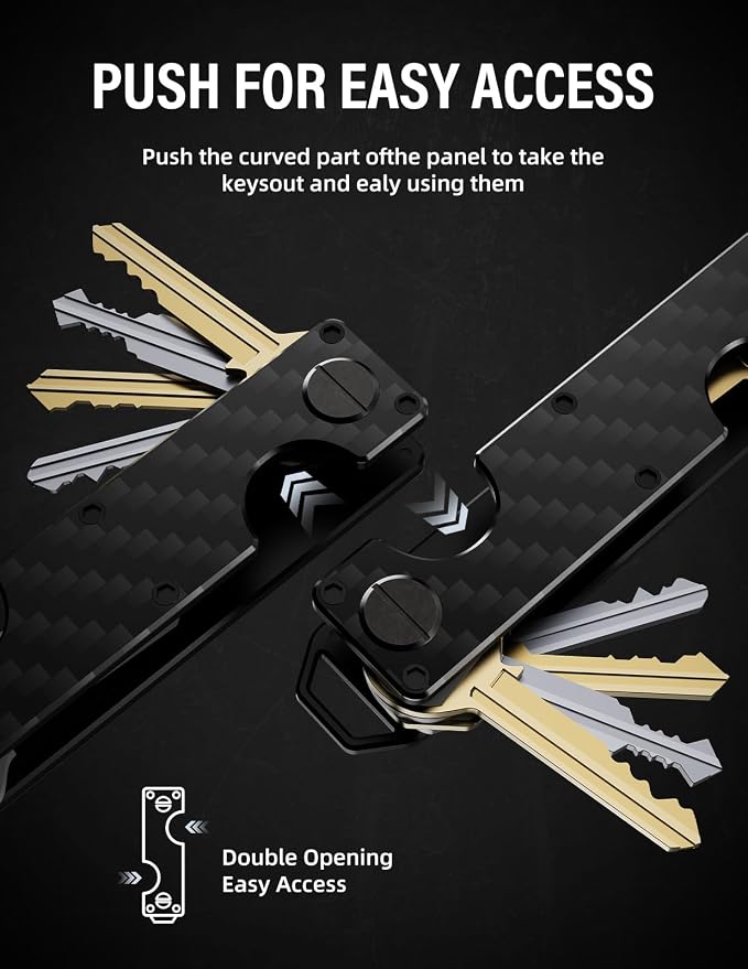 Key Organizer Key Holder Compact Key Case Minimalist Metal Key Chain Key Holder - Image 5