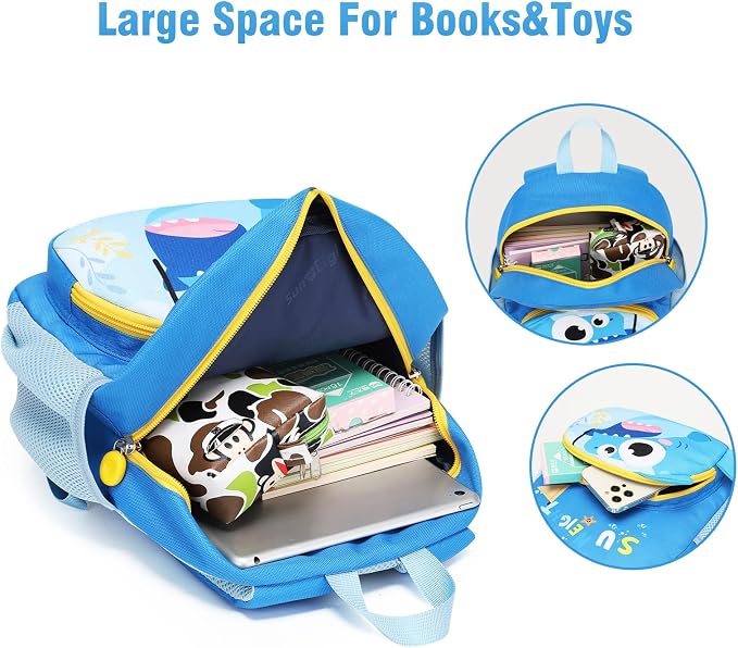 SUN EIGHT Toddler Backpack for Boys 2-4 Small Cute Dinosaur Backpack - Image 4