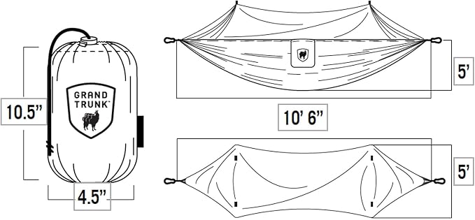 Grand Trunk Skeeter Beeter Pro Mosquito Hammock: Portable Bug Prevention Hammock - Image 5
