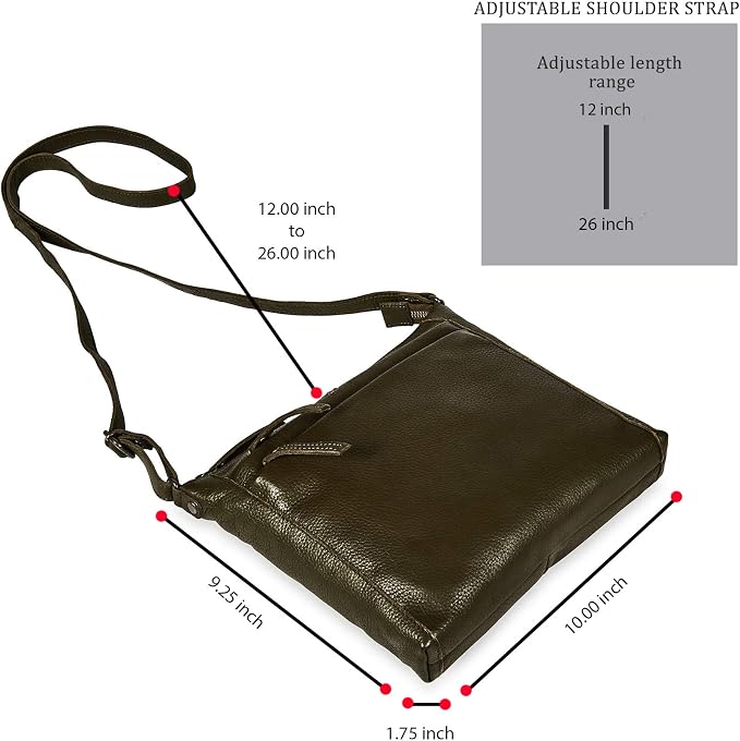 Small Soft Genuine Leather Crossbody Purse Women’s Sling Crossover Shoulder - Image 2