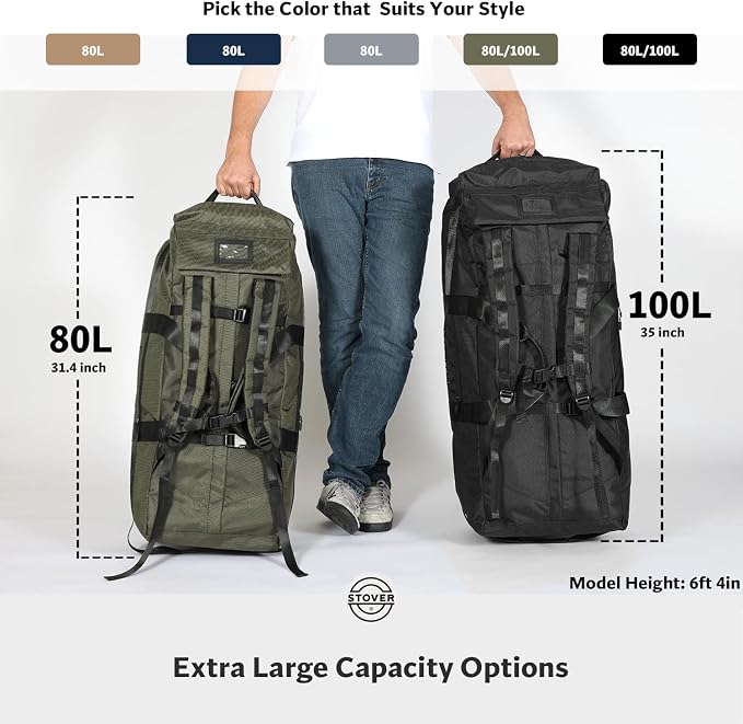 STOVER 80L Rolling Duffel Bag - Image 8