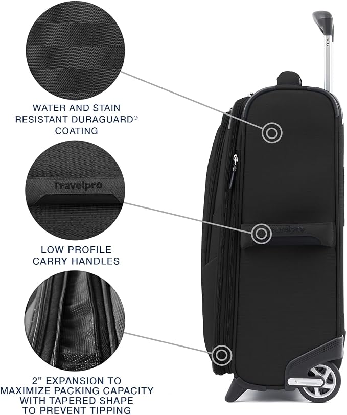 Travelpro Maxlite 5 Softside Expandable Upright 2 Wheel Carry on Luggage - Image 3