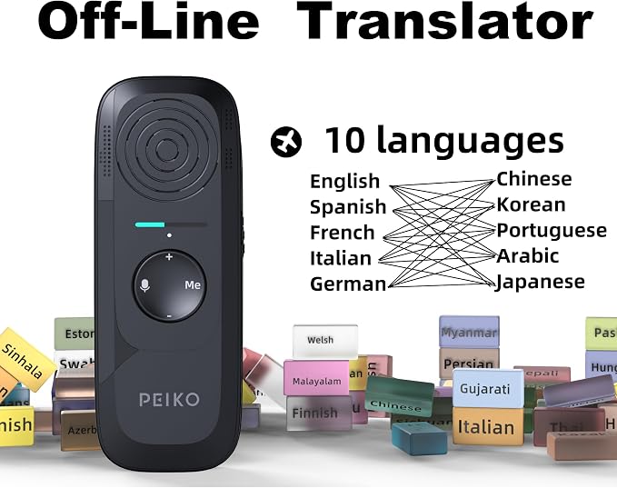 Peiko 136 Language Translation Device, Two-Way Real-time AI Voice Instant - Image 6
