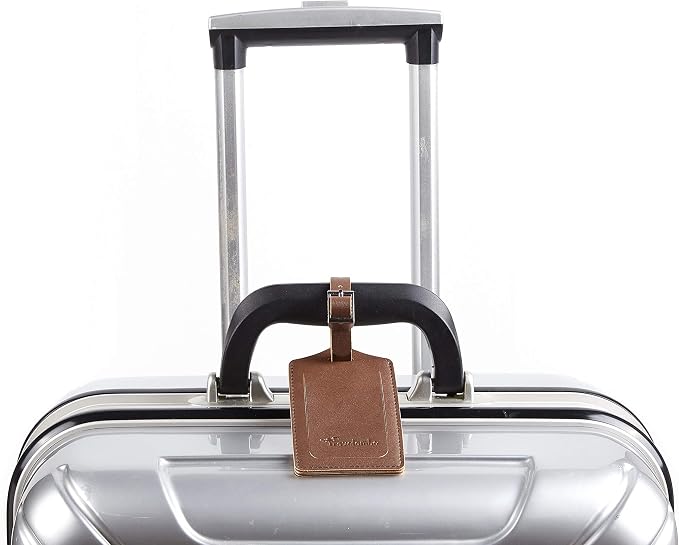 8 Pack Leather Luggage Travel Bag Tags by Travelambo - Image 8