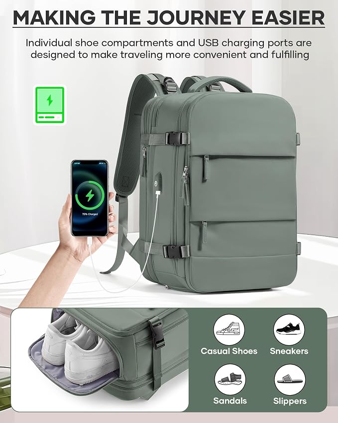Vacuum Backpack With Vacuum Compression, Expanded Travel Laptop Backpacks - Image 7