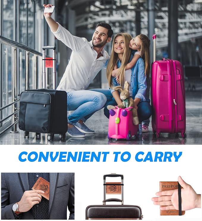 Passport Holder Cover Wallet Travel Essentials Leather Rfid Blocking Case - Image 9