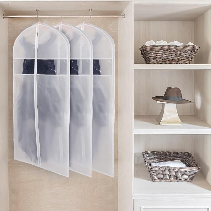 Zilink Clear Suit Coat Bags for Storage 50-inch Dress Bags for Hanging Clothes - Image 3